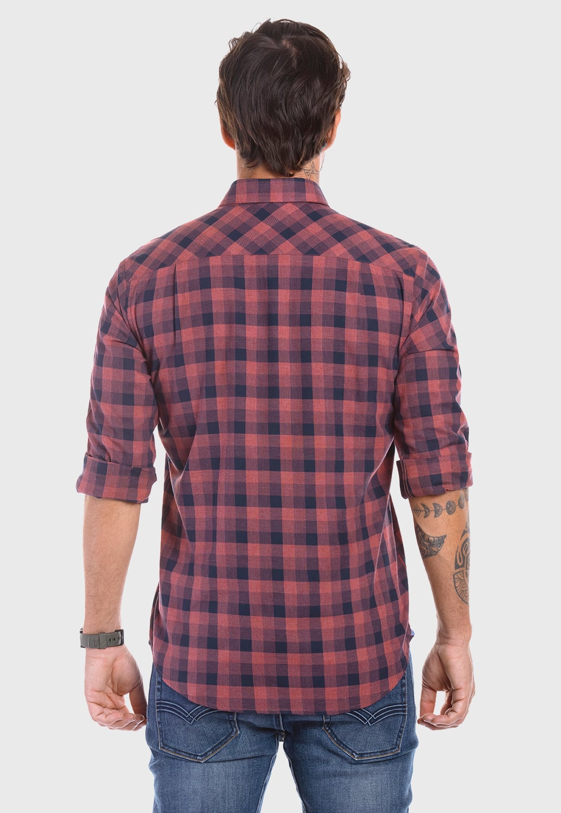 CAMISA CHECKERED DAKOTA F COPPER - 3