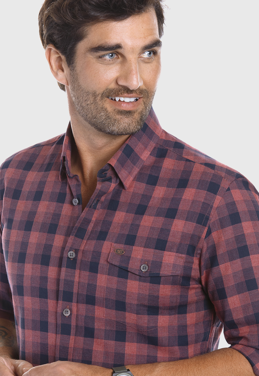 CAMISA CHECKERED DAKOTA F COPPER - 4