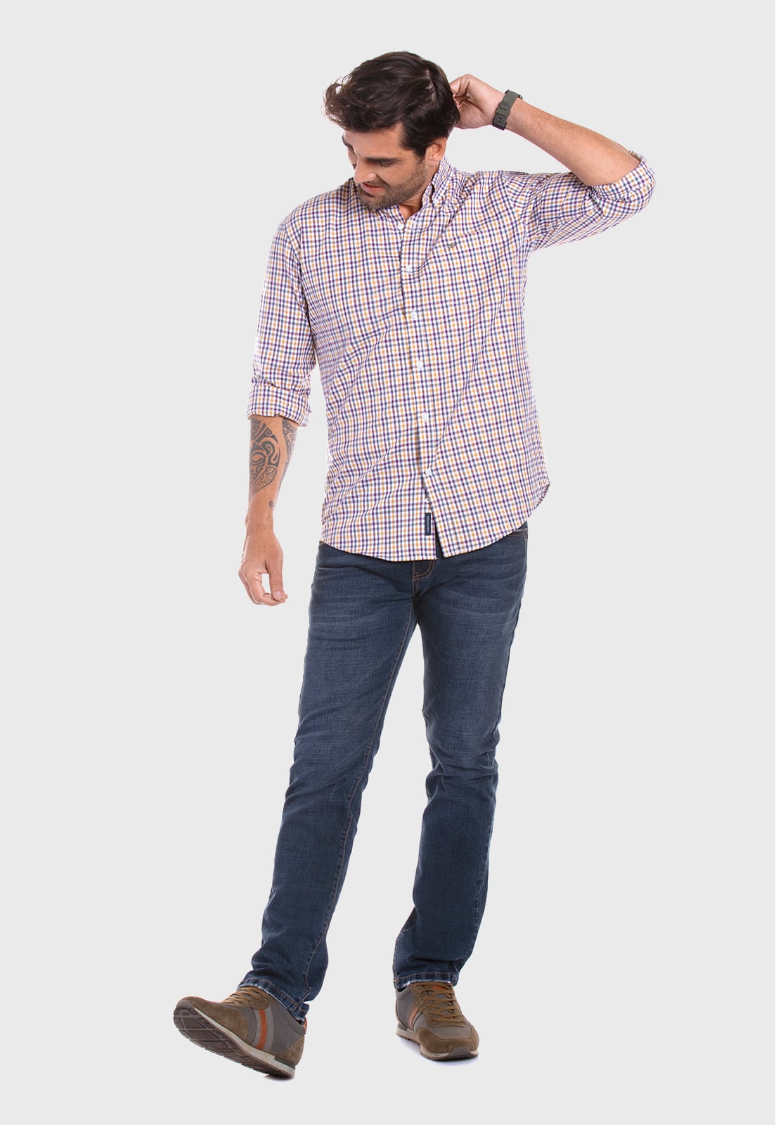 CAMISA CHECKERED ARIZONA MUSTARD - 2