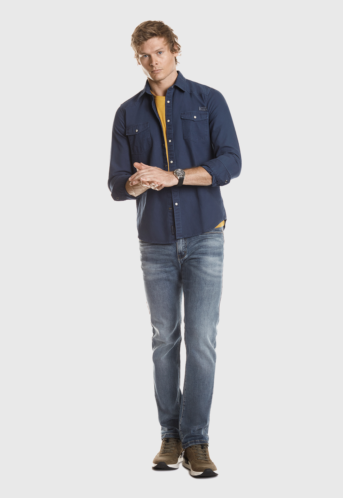 CAMISA DENIM MEMPHIS FJ NAVY - 2