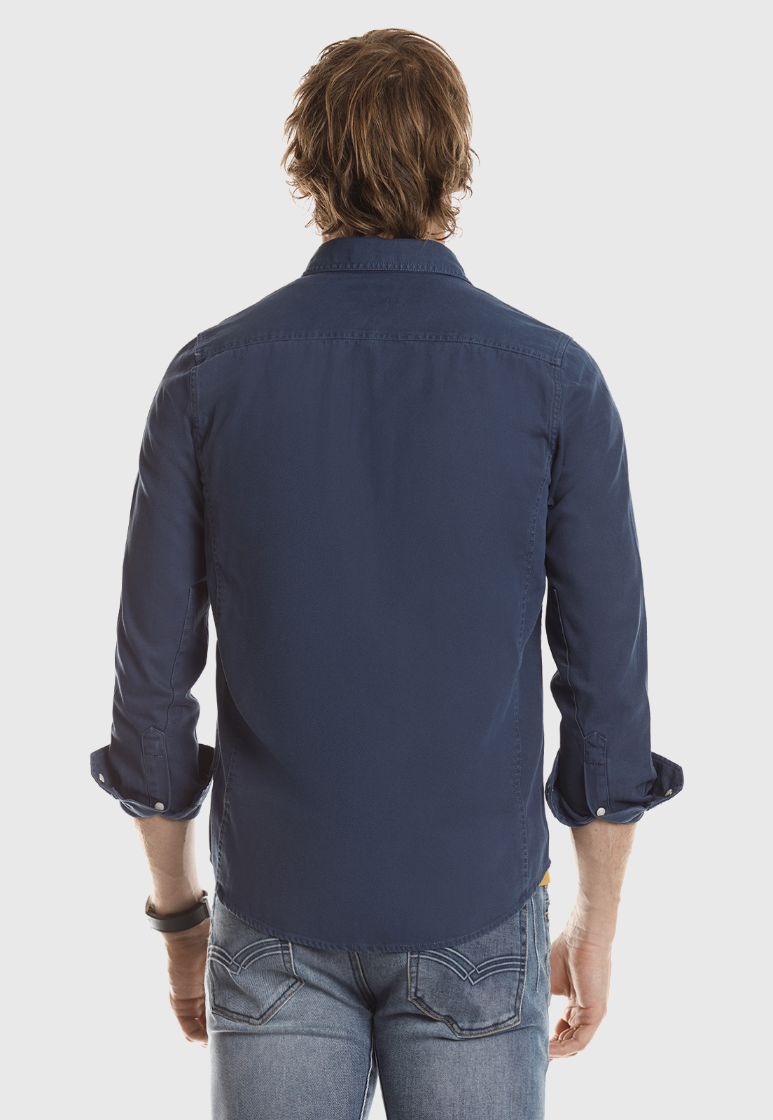 CAMISA DENIM MEMPHIS FJ NAVY - 3