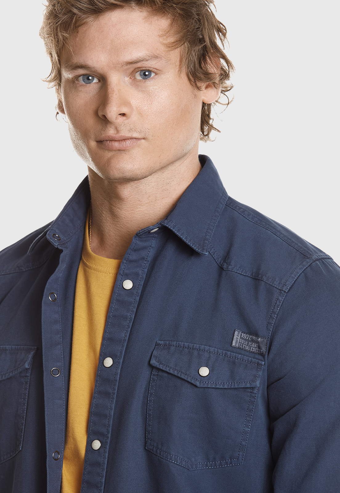 CAMISA DENIM MEMPHIS FJ NAVY - 4