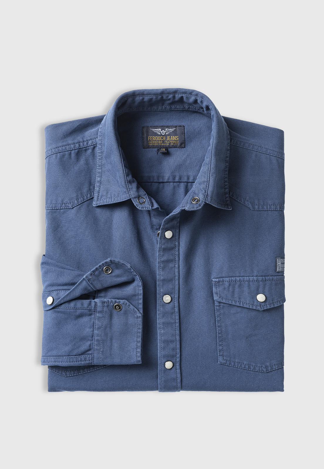 CAMISA DENIM MEMPHIS FJ NAVY - 5