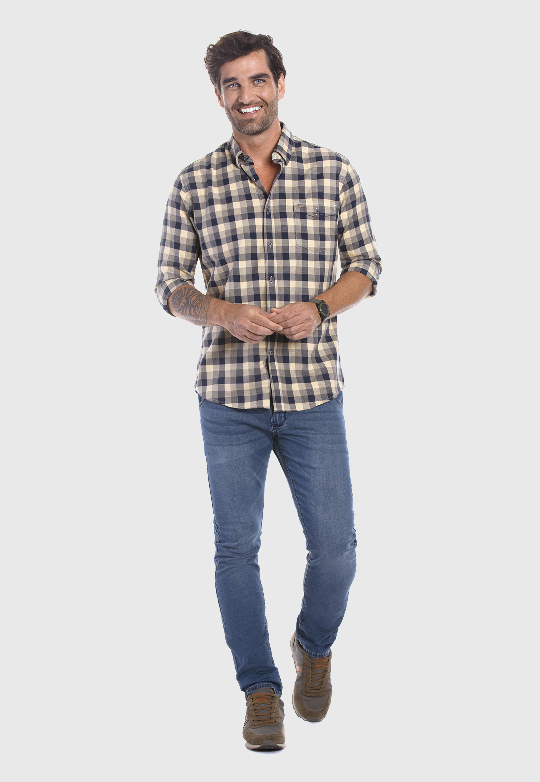 CAMISA CHECKERED DAKOTA F MUSTARD - 2