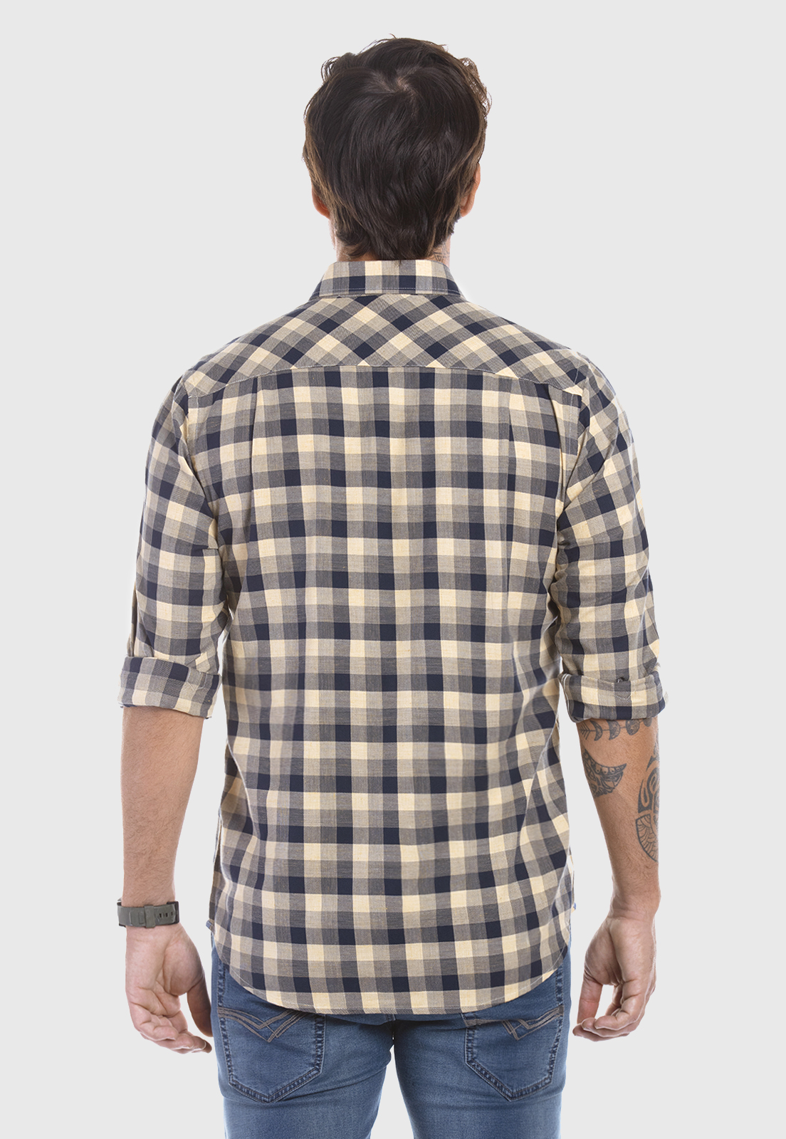 CAMISA CHECKERED DAKOTA F MUSTARD - 3