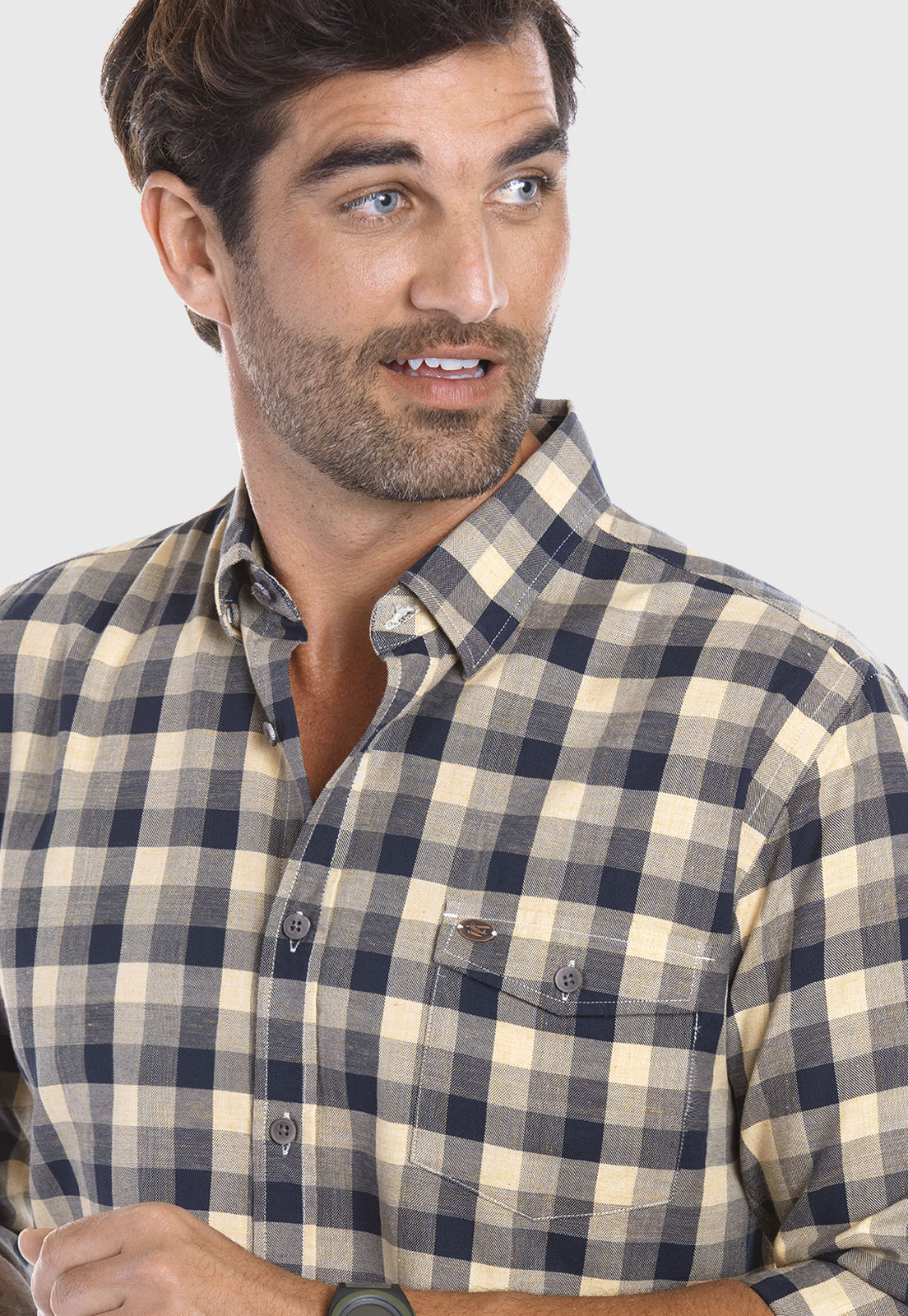 CAMISA CHECKERED DAKOTA F MUSTARD - 4