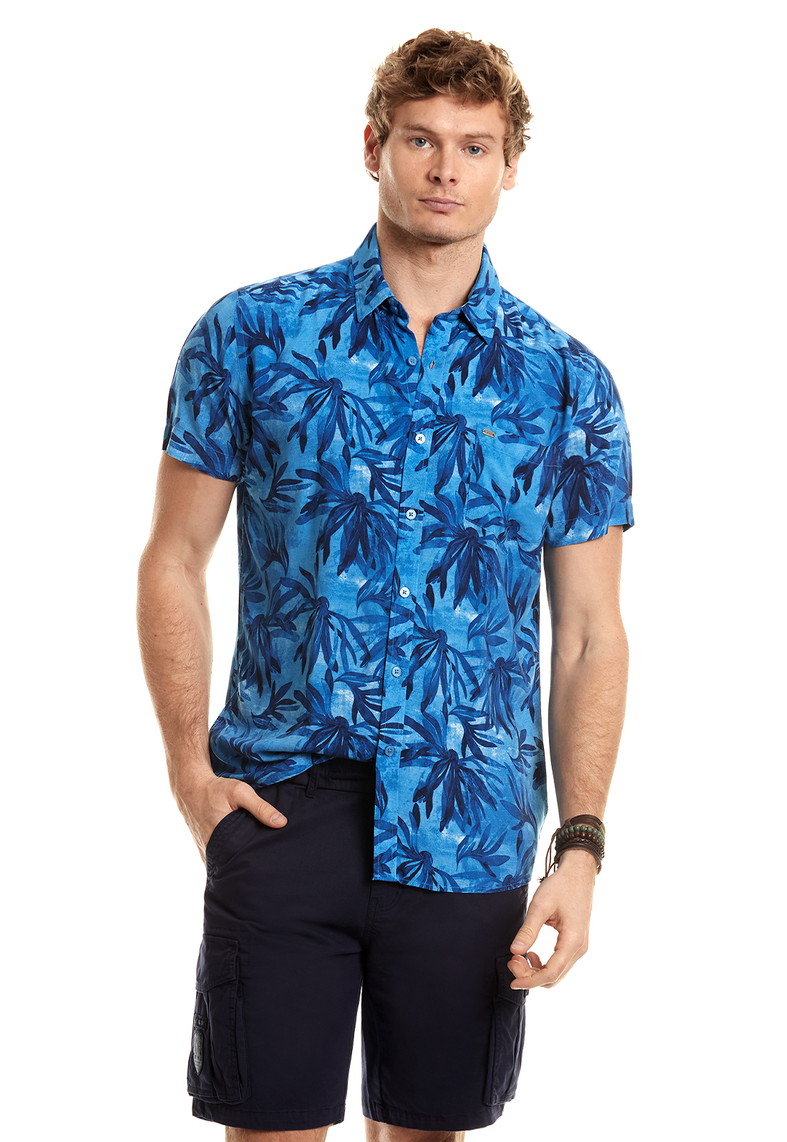 CAMISA ESTAMPADA SAFARI FJ INDIGO - 1
