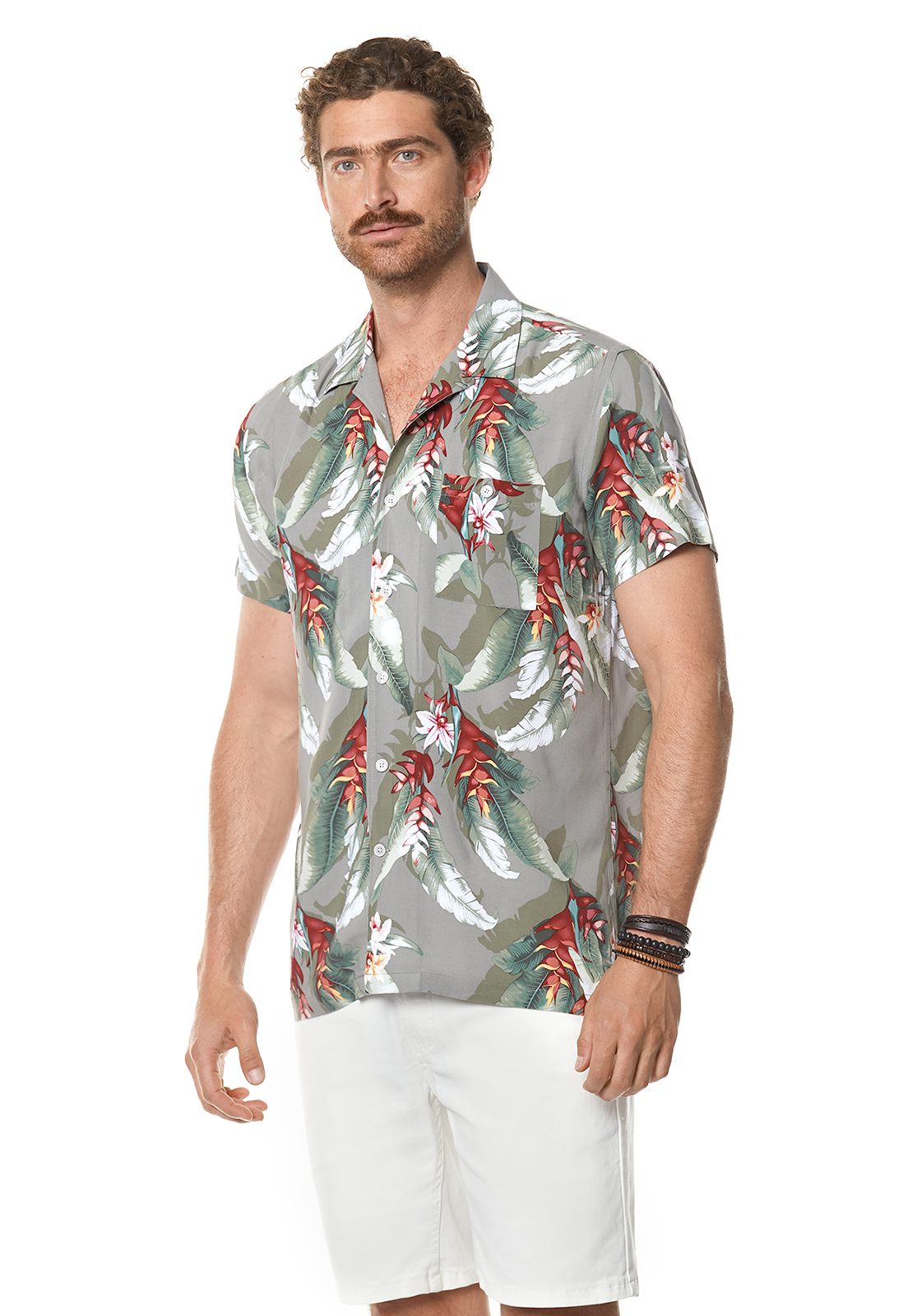 CAMISA ESTAMPADA LIZ FJ MILITARY - 1