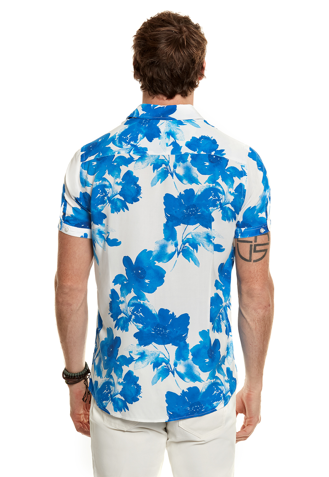 CAMISA ESTAMPADA ACUARELA FJ INDIGO - 3