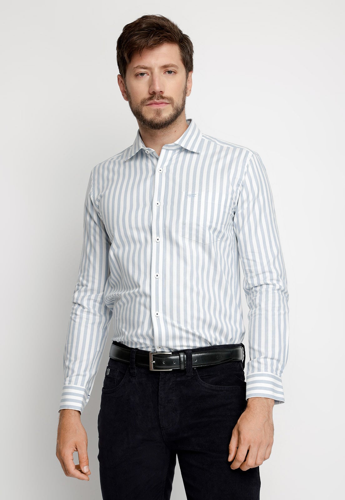 CAMISA LISTADA NEW YORK F SKY - 1