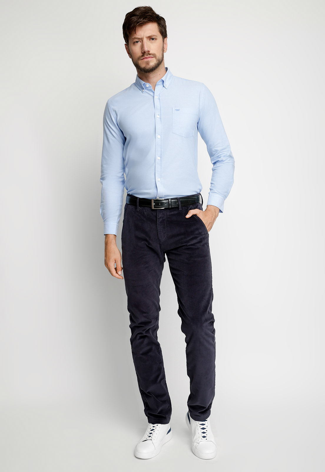 CAMISA OXFORD SPORT F BLUE - 4