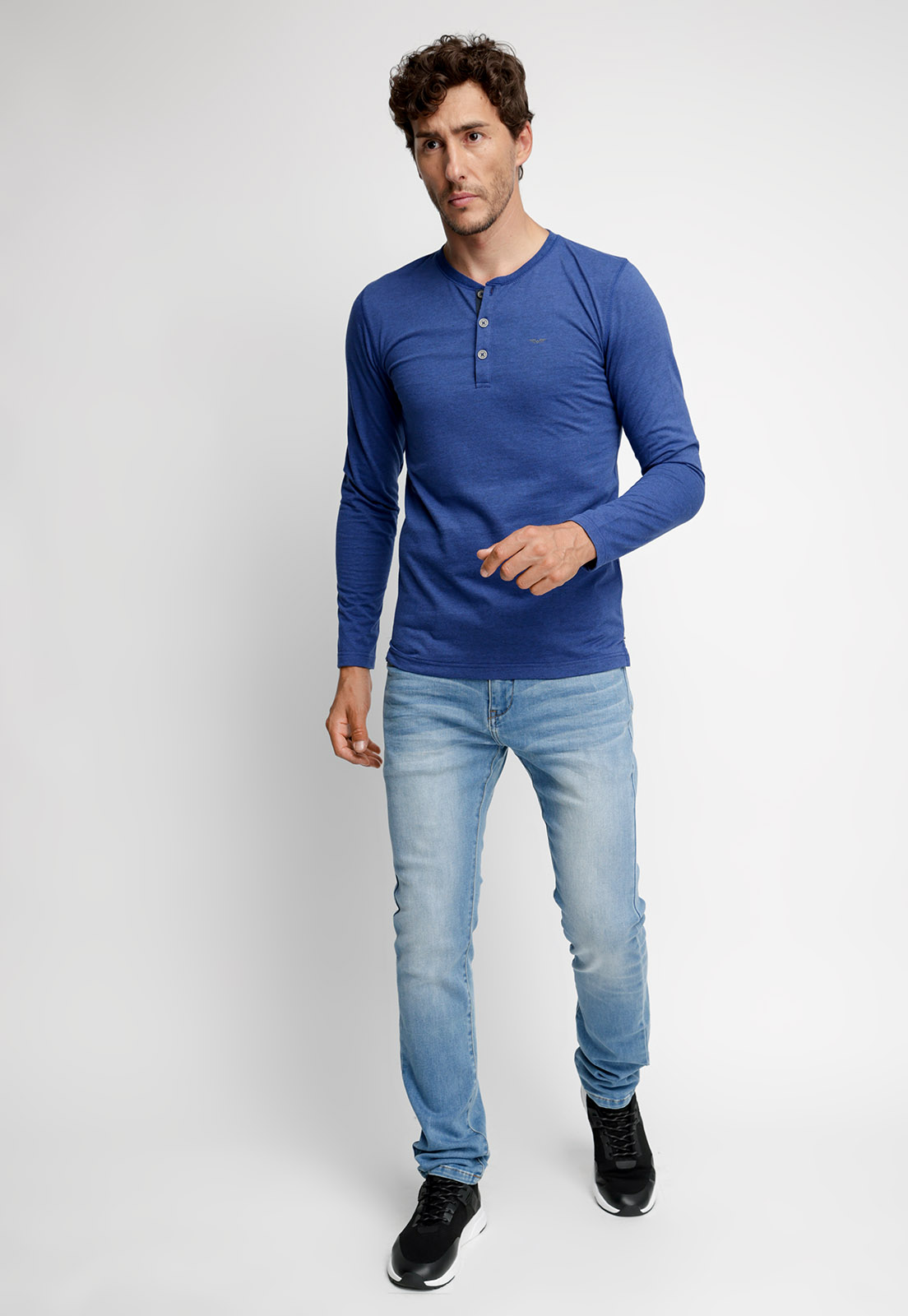 POLERA MARYLAND BLUE MELANGE - 4