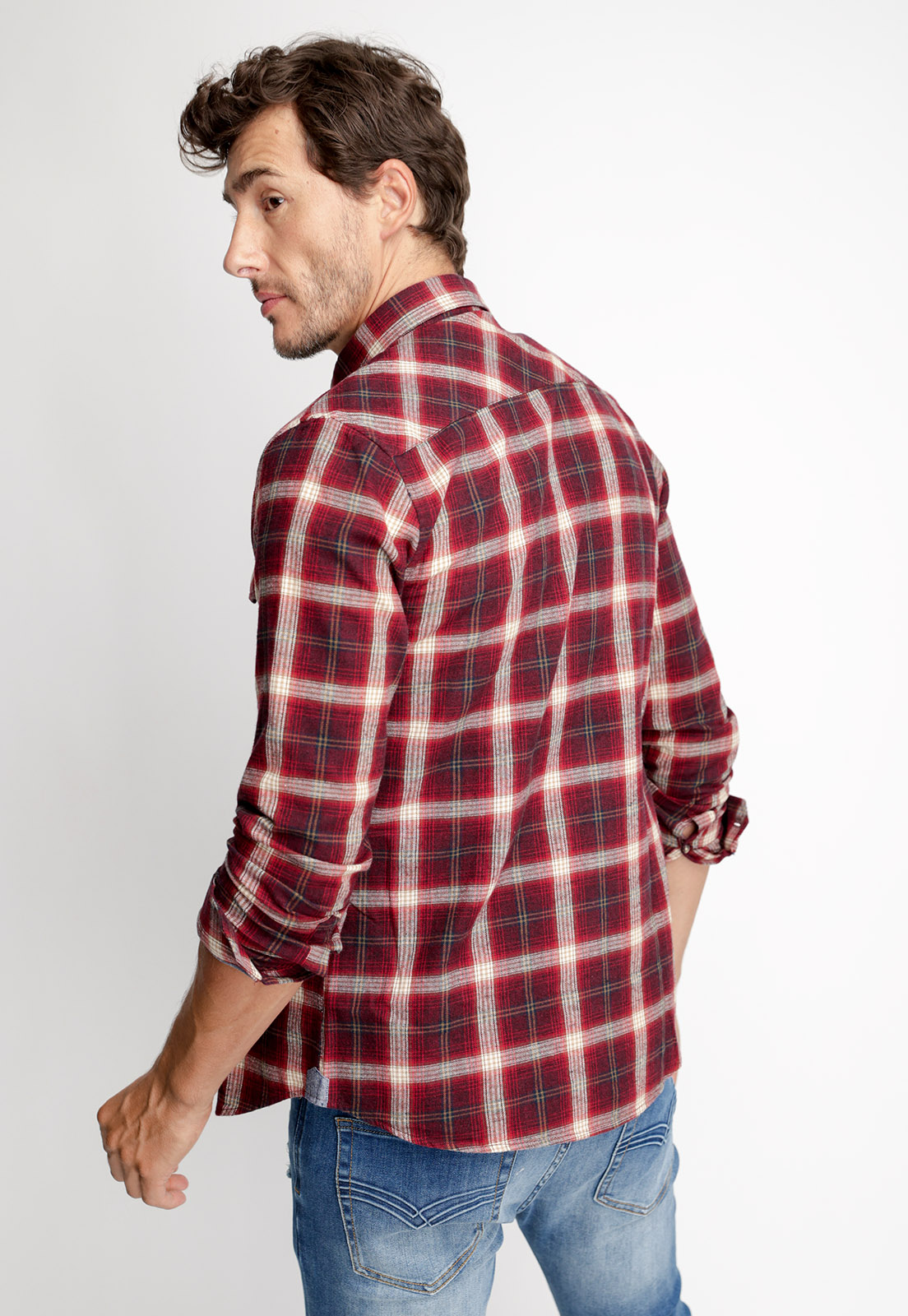 CAMISA CHECKERED COLORADO FJ WINE - 2