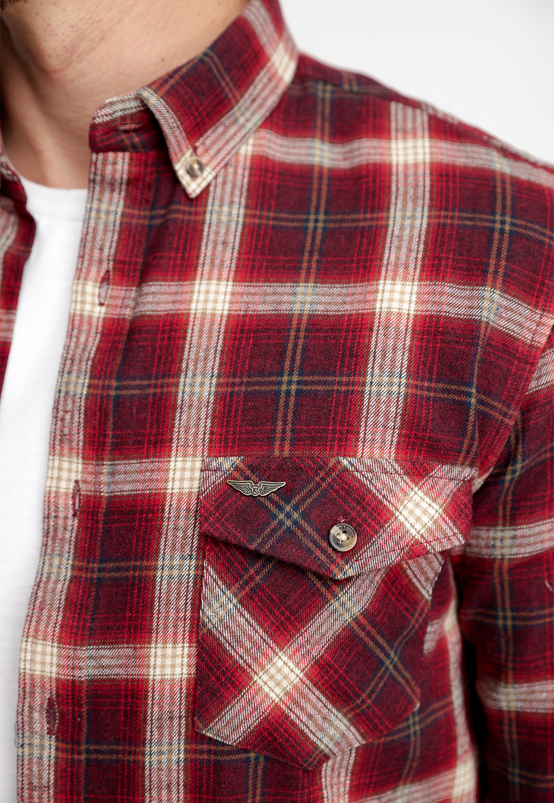 CAMISA CHECKERED COLORADO FJ WINE - 3