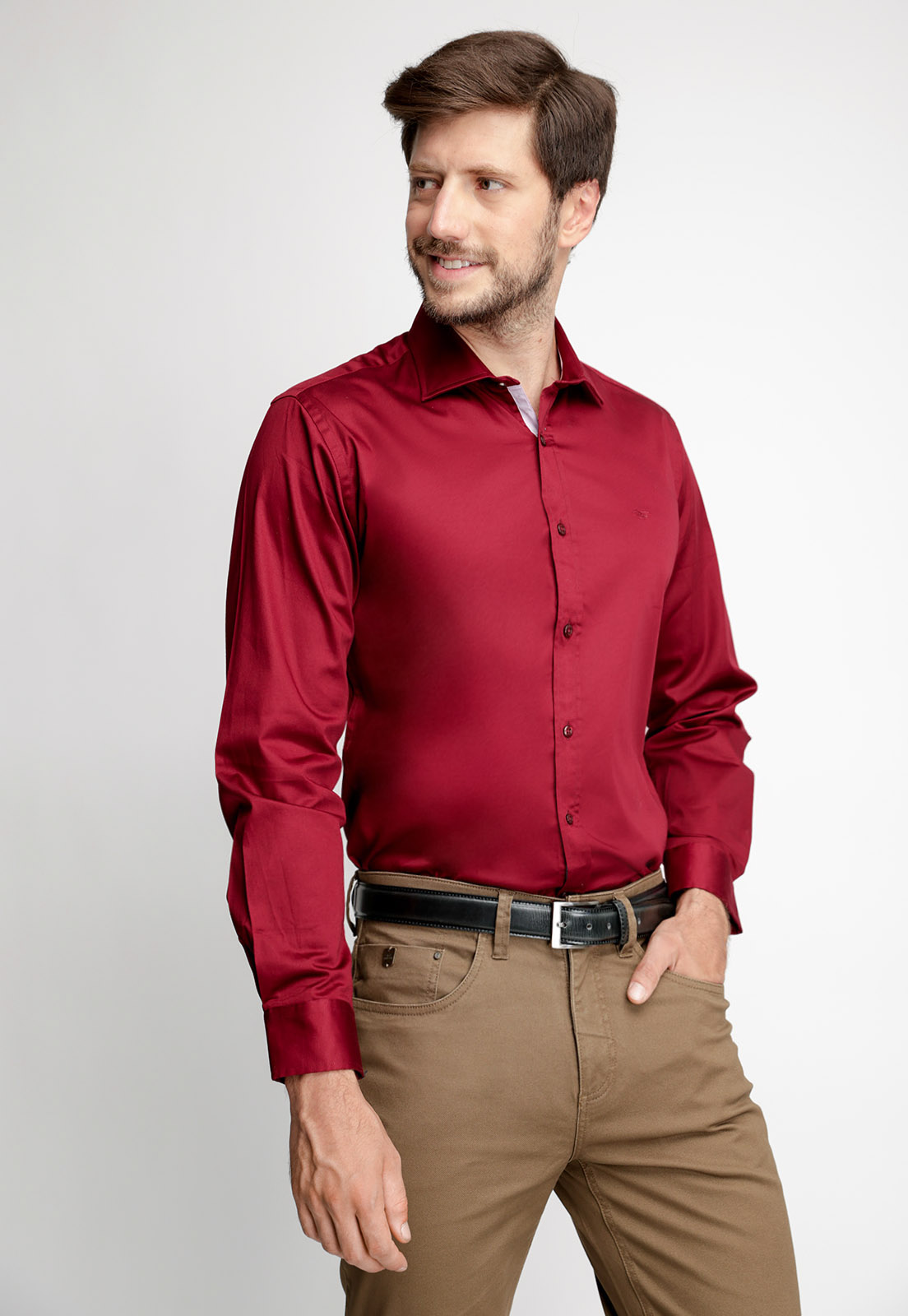 CAMISA SMART CASUAL AUSTIN CABERNET - 1