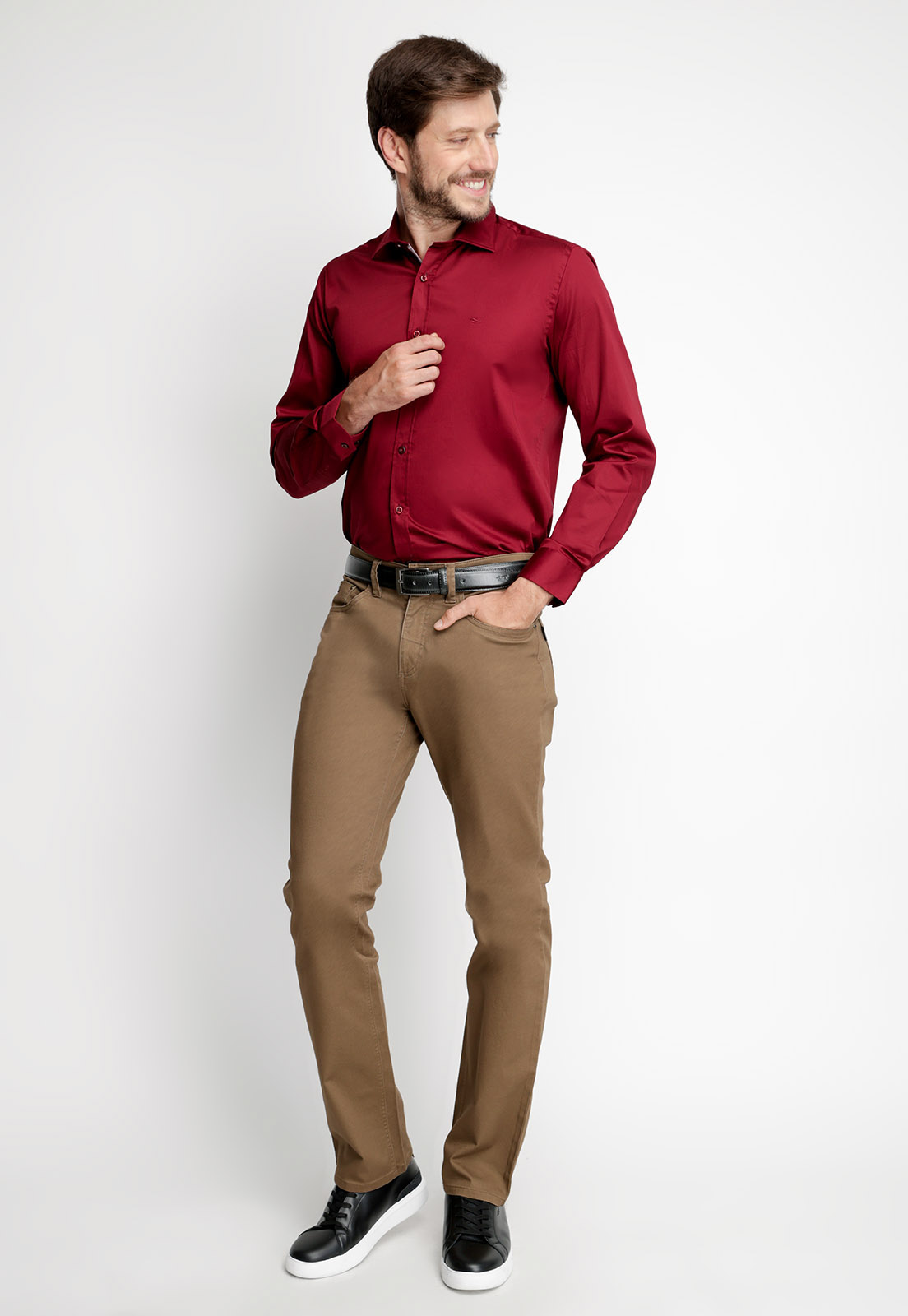 CAMISA SMART CASUAL AUSTIN CABERNET - 4