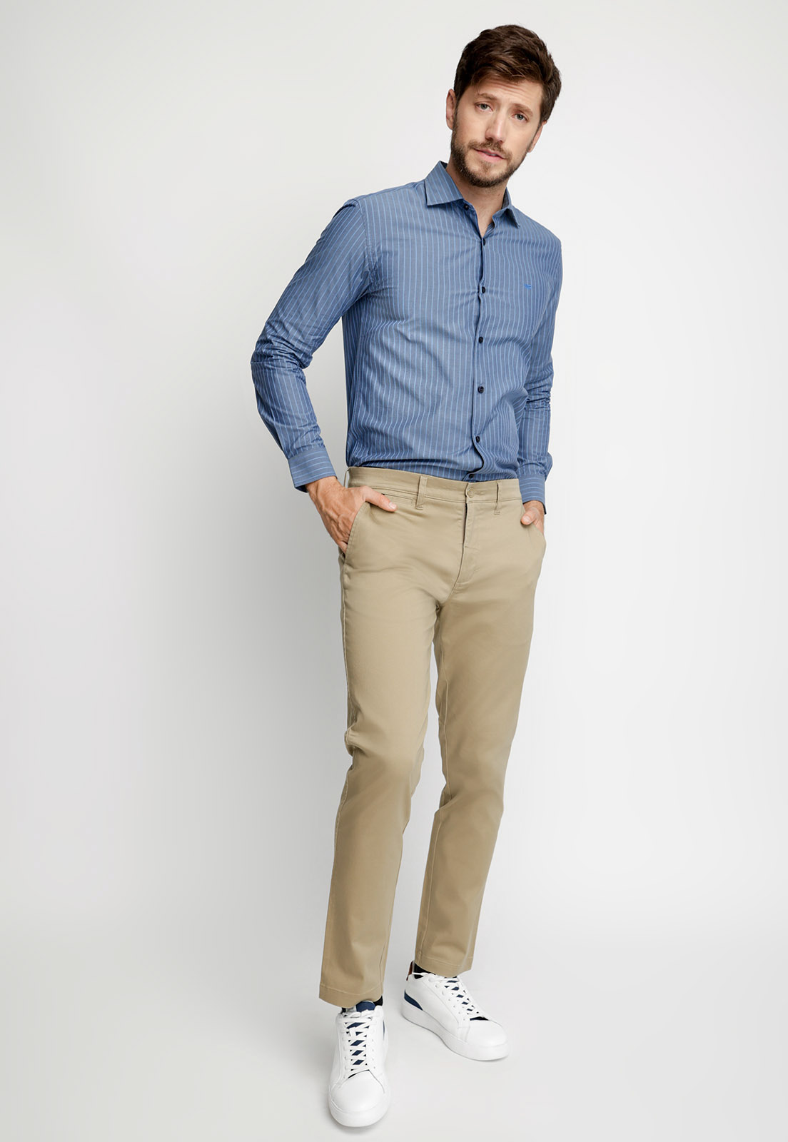CAMISA STRIPED COLOR F SKY - 4