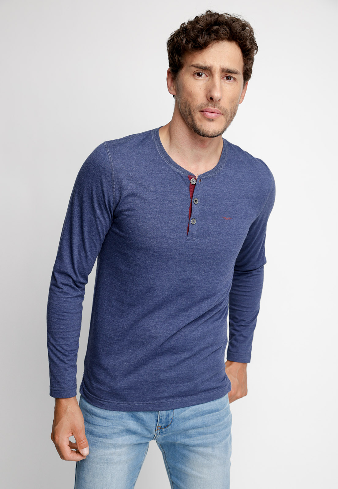 POLERA MARYLAND NAVY MELANGE - 1