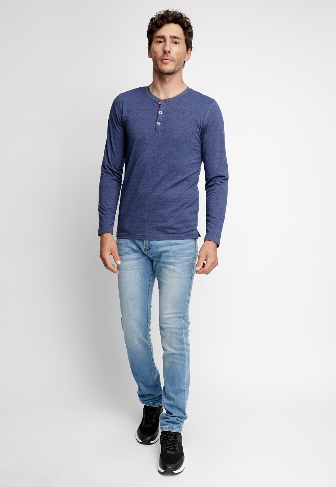 POLERA MARYLAND NAVY MELANGE - 4