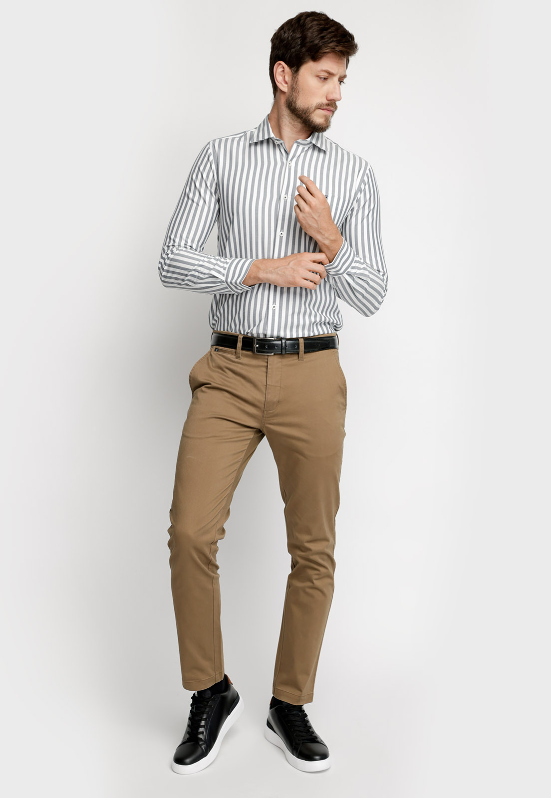 PANTALÓN TWILL SIN PLIEGUES SLIM L/31 TOASTED - 4