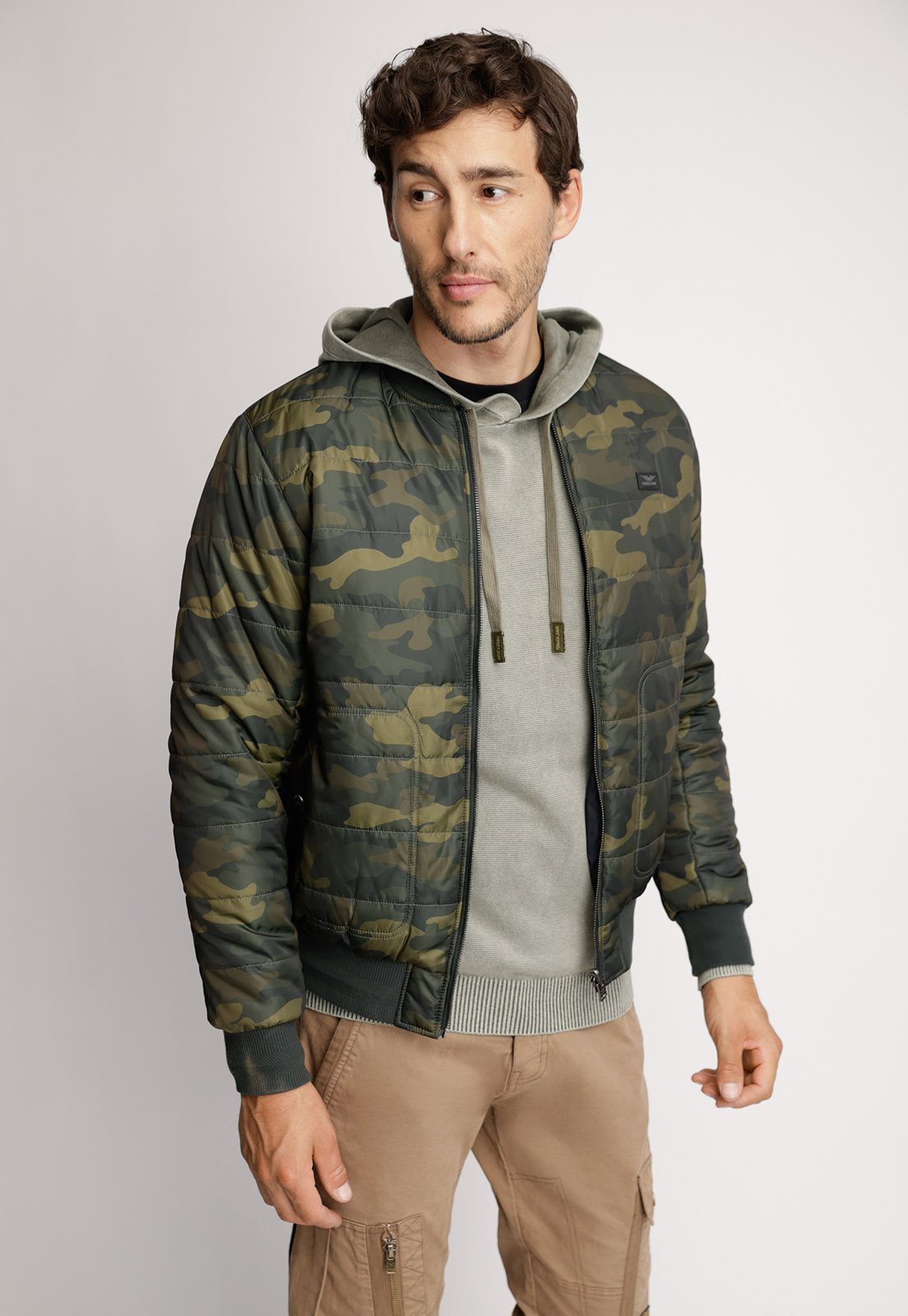 CHAQUETA BOMBER REVERSIBLE FJ MILITARY - 1