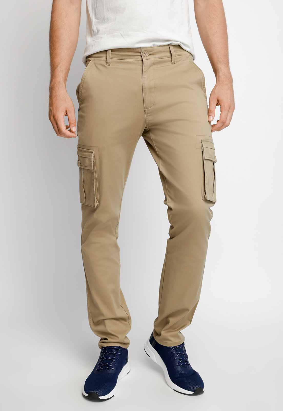 PANTALÓN CLÁSICO CARGO F BEIGE - 1