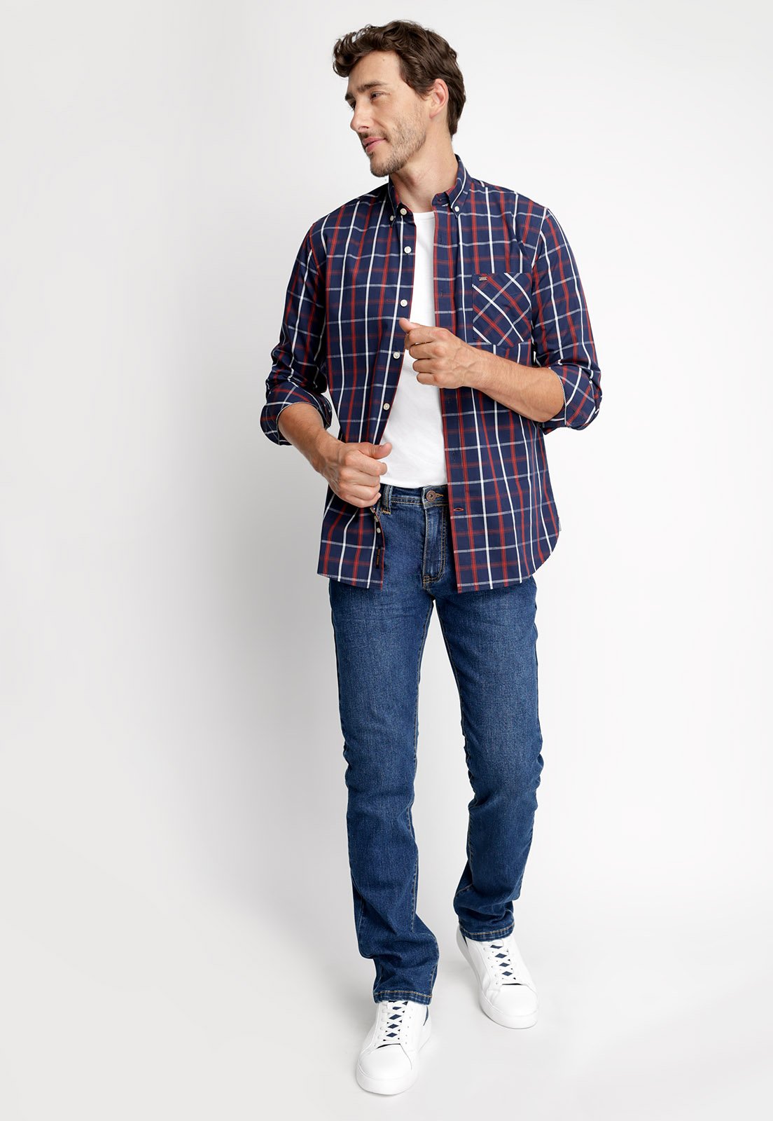 CAMISA CHECKERED CHICAGO FJ COPPER - 4