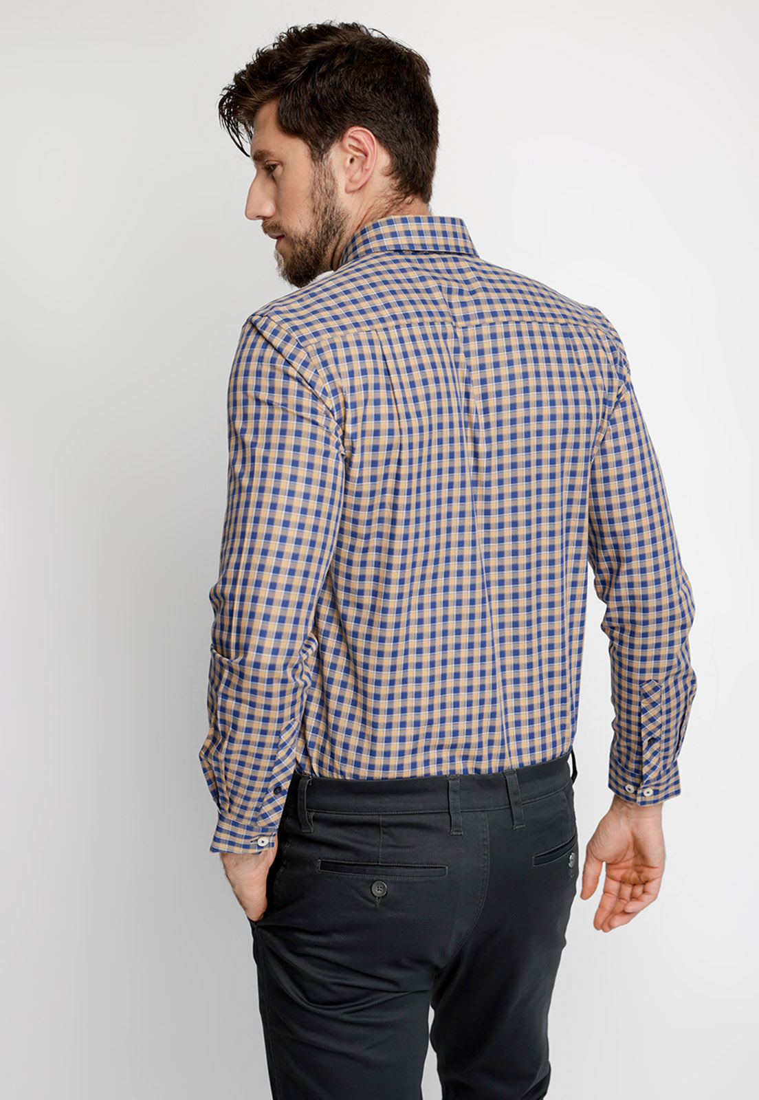CAMISA CHECKERED DAKOTA F GOLD - 2
