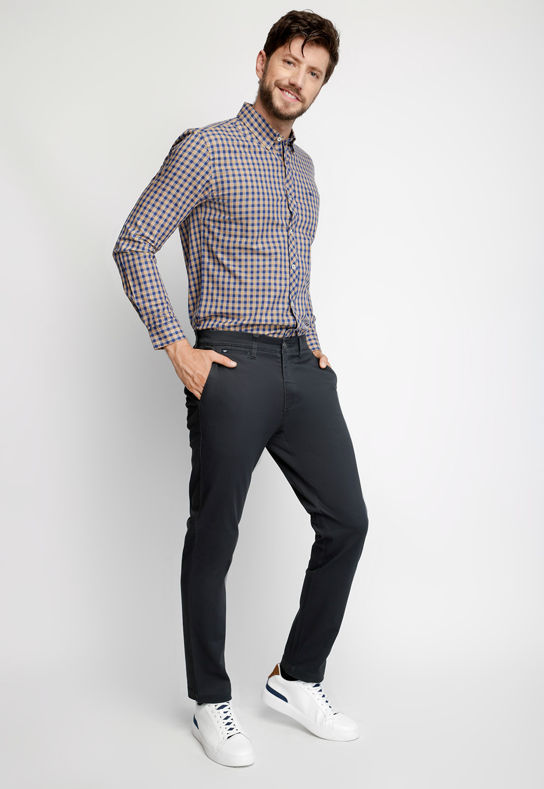 CAMISA CHECKERED DAKOTA F GOLD - 4