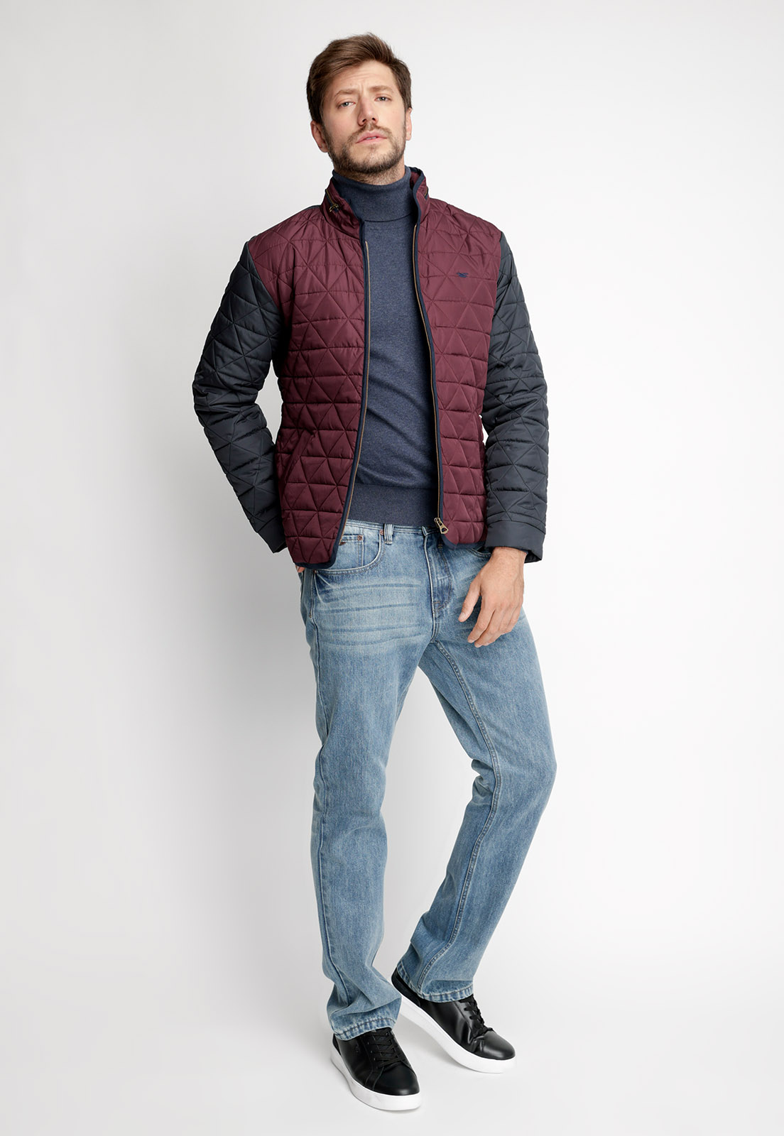 CHAQUETA BI COLOR F MERLOT - 4