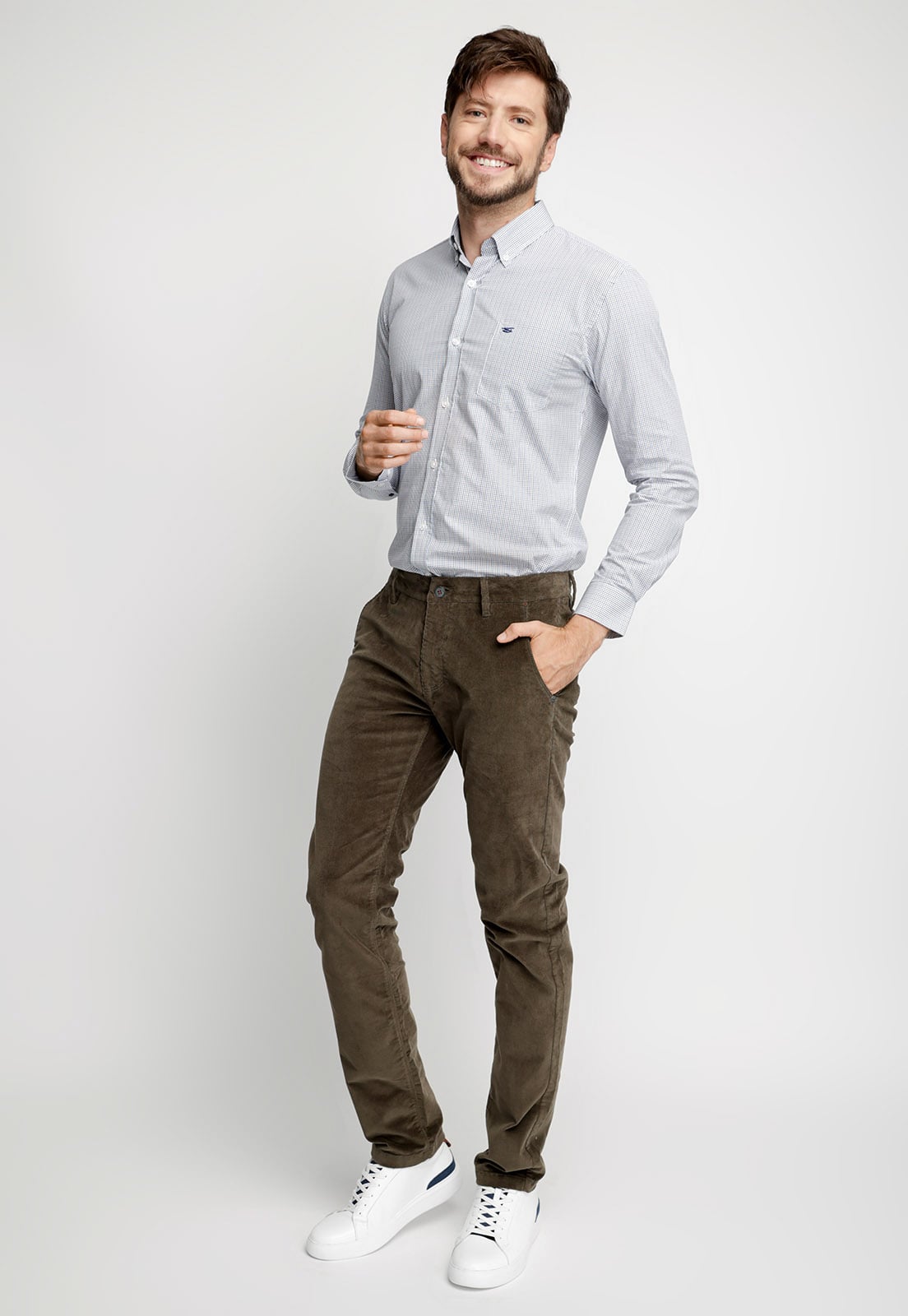 CAMISA SMART CASUAL PARMA COFFE - 4