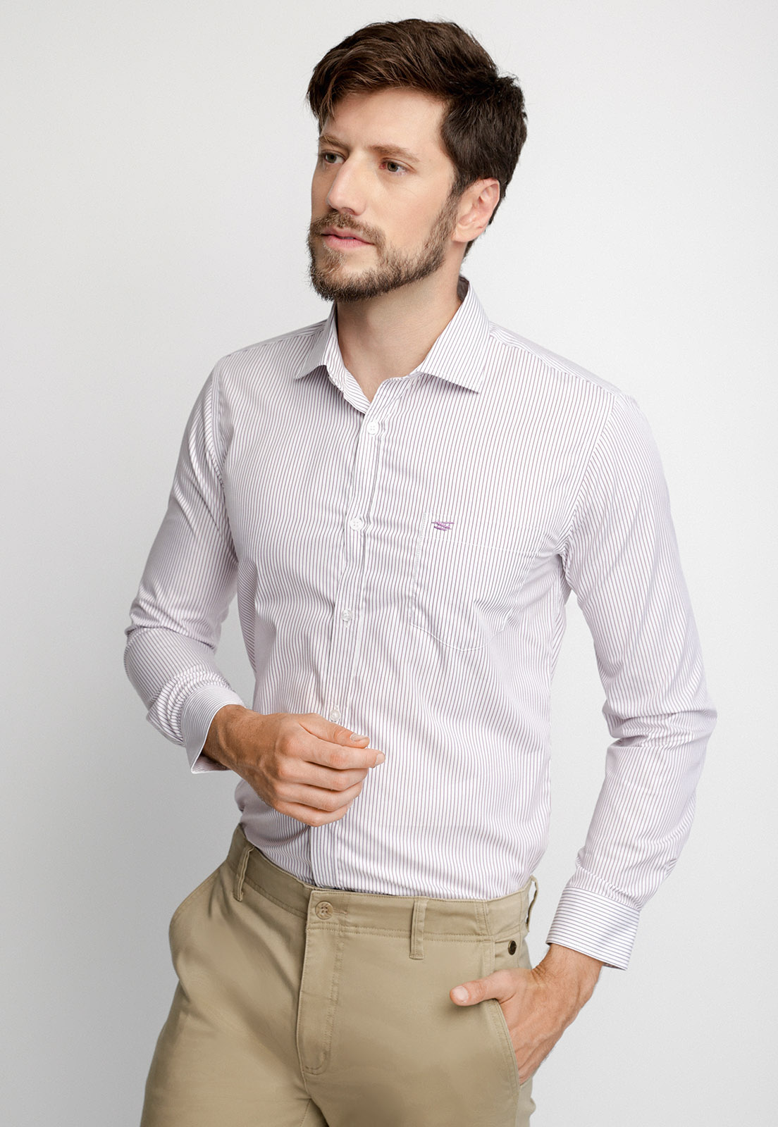 CAMISA SMART CASUAL HOUSTON PURPLE - 1