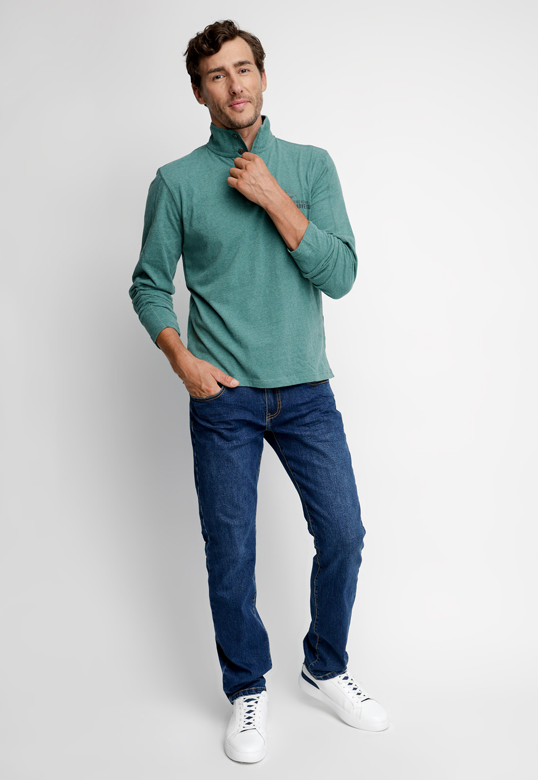 POLERA POLO UTAH PINE MELANGE - 4