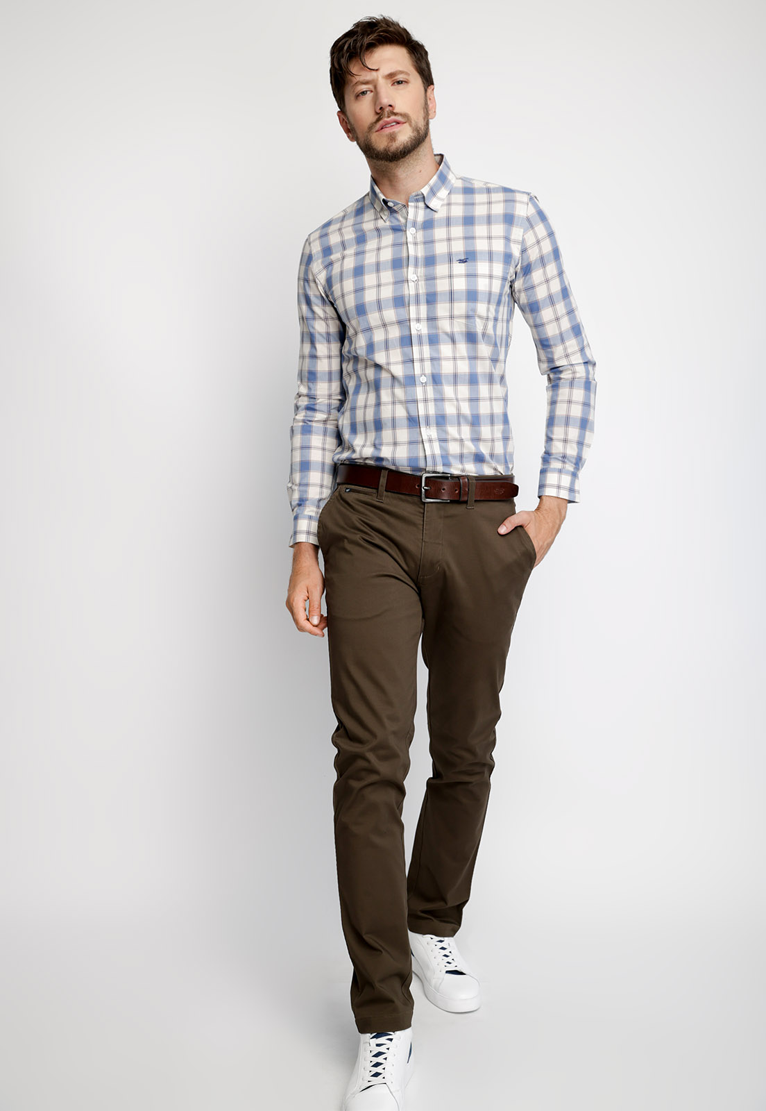 CAMISA CHECKERED HARLEM F BLUE - 4