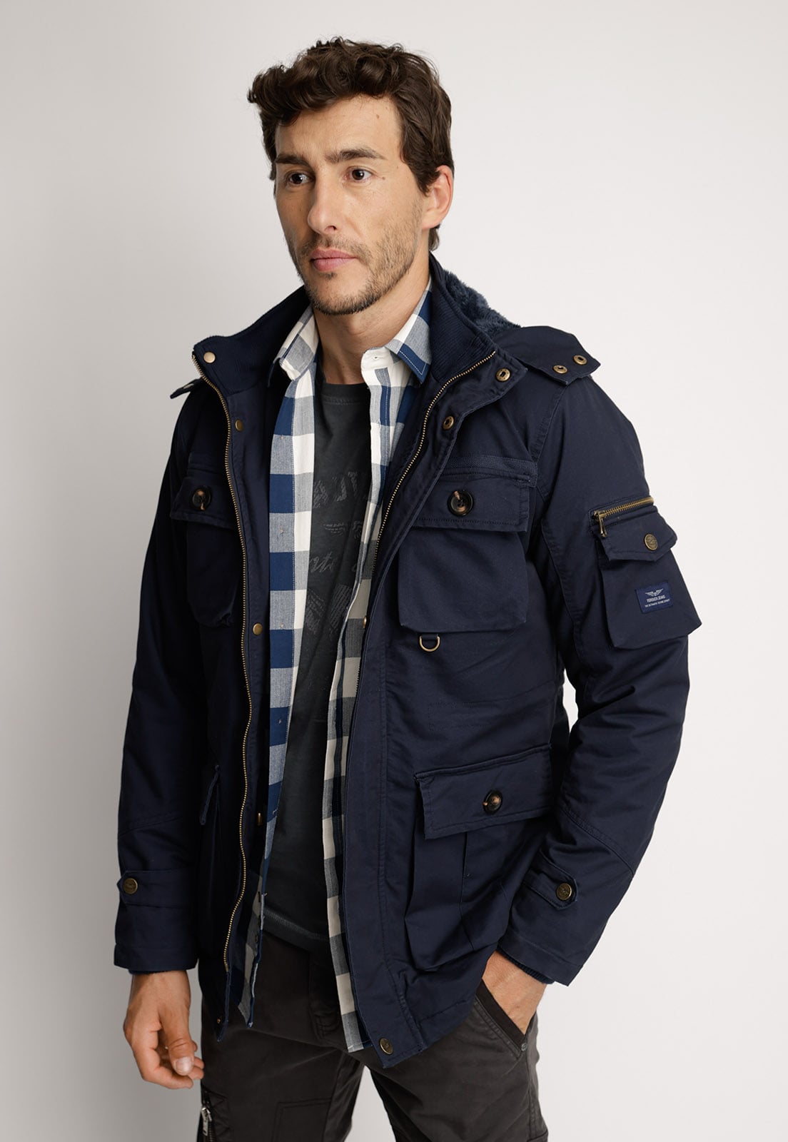 CHAQUETA TWILL NEVADA F NAVY - 1