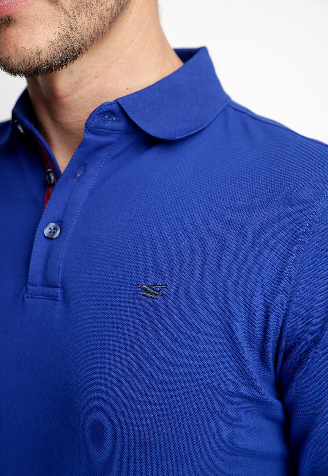 POLERA POLO BÁSICA MANGA LARGA BLUE - 3