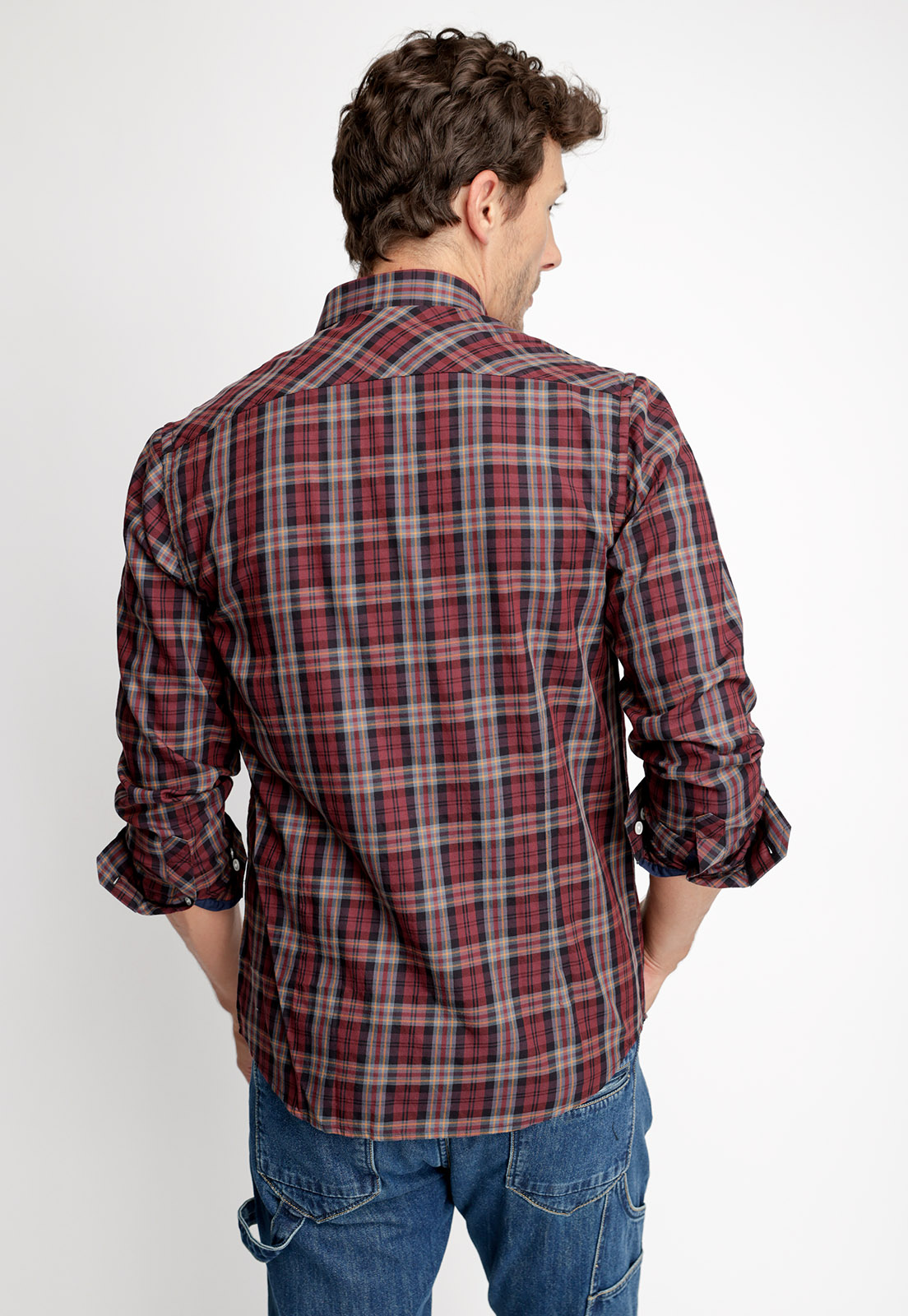 CAMISA CHECKERED UTAH FJ CABERNET - 2