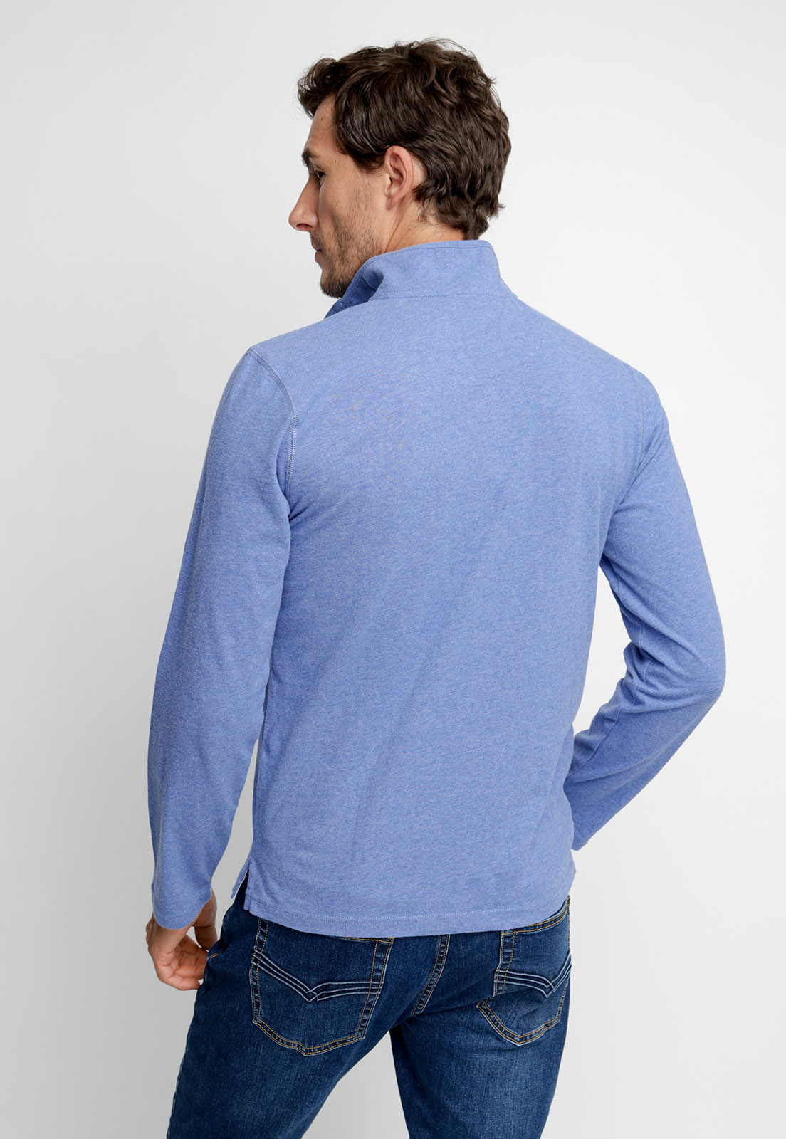 POLERA POLO UTAH BLUE MELANGE - 2