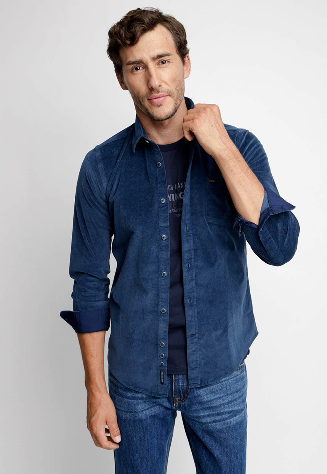 CAMISA CORDUROY F BLUE - 1