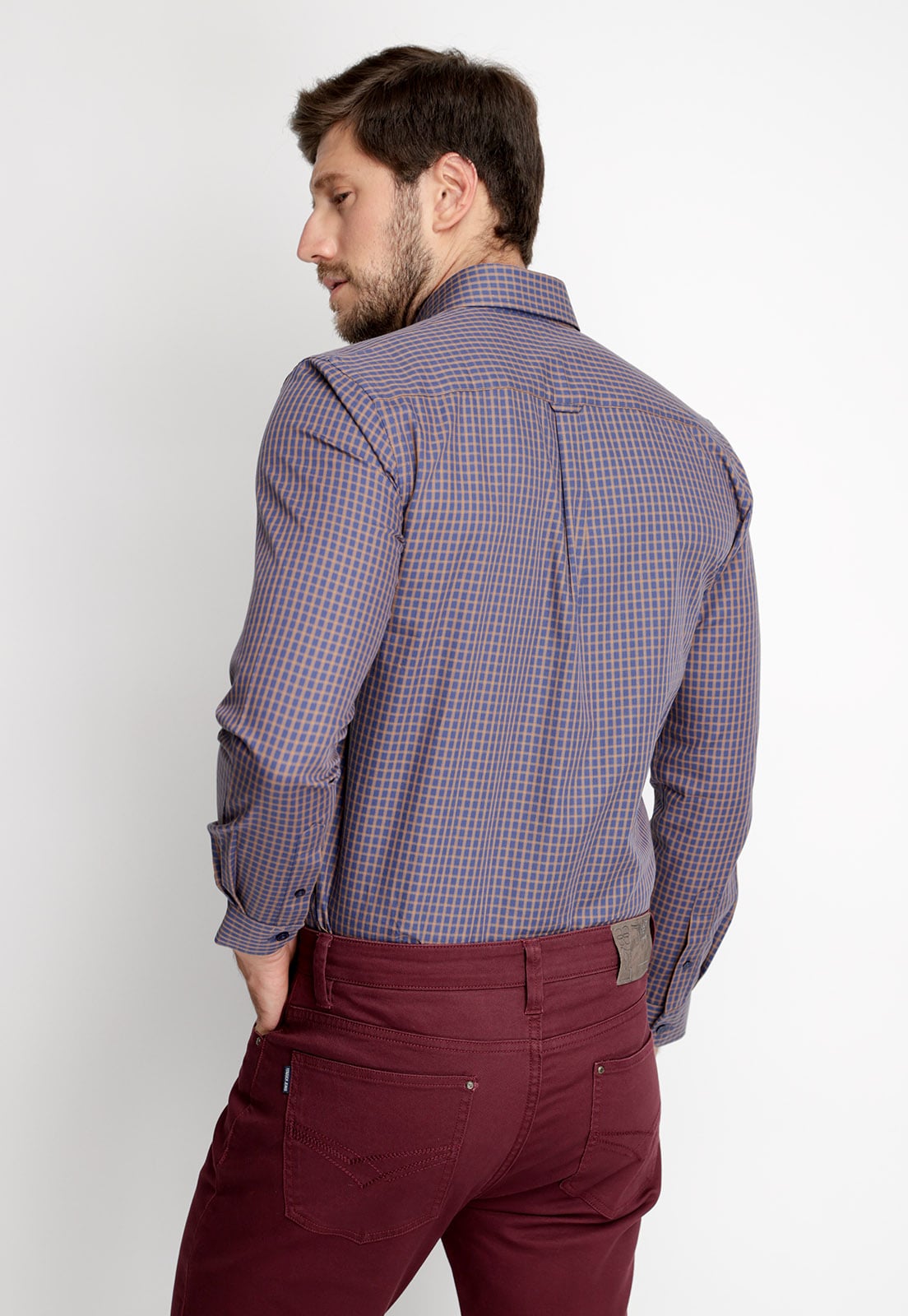 CAMISA CHECKERED HUDSON F GOLD - 2