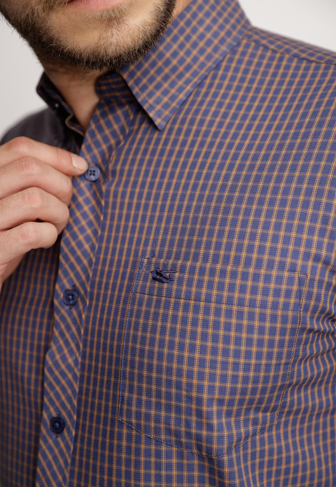 CAMISA CHECKERED HUDSON F GOLD - 3