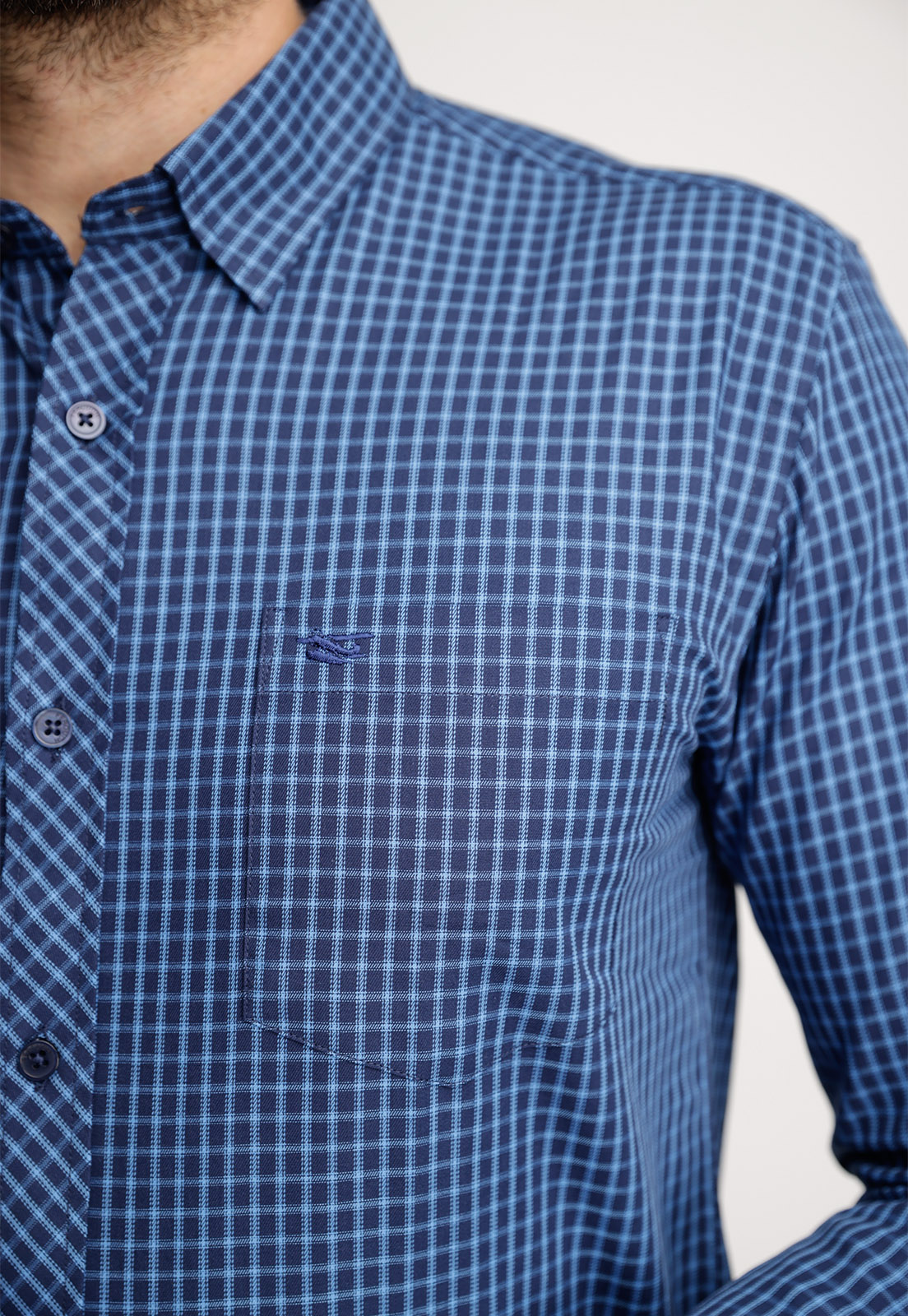 CAMISA CHECKERED HUDSON F BLUE - 3