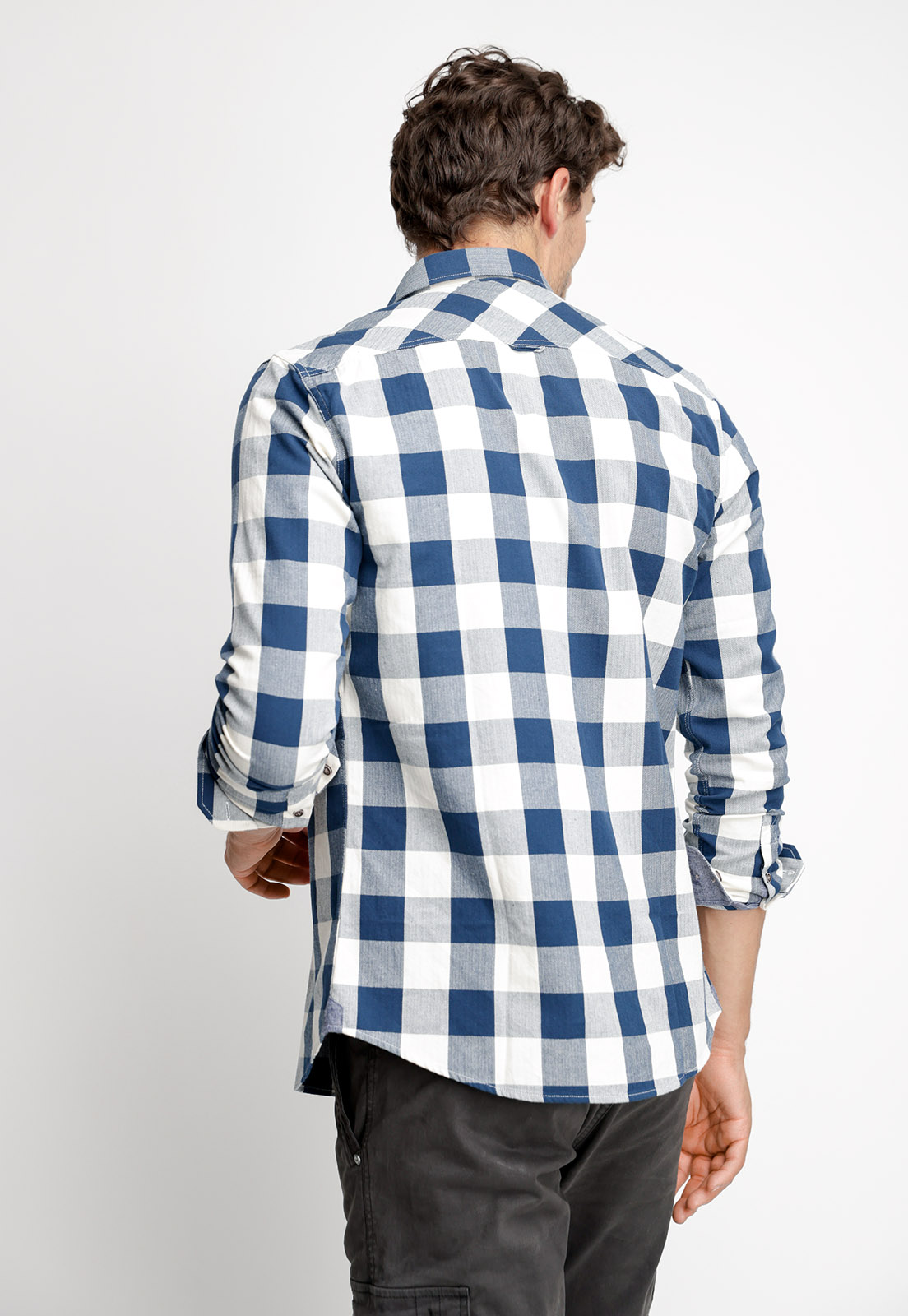 CAMISA CHECKERED INDIANA FJ BLUE - 2