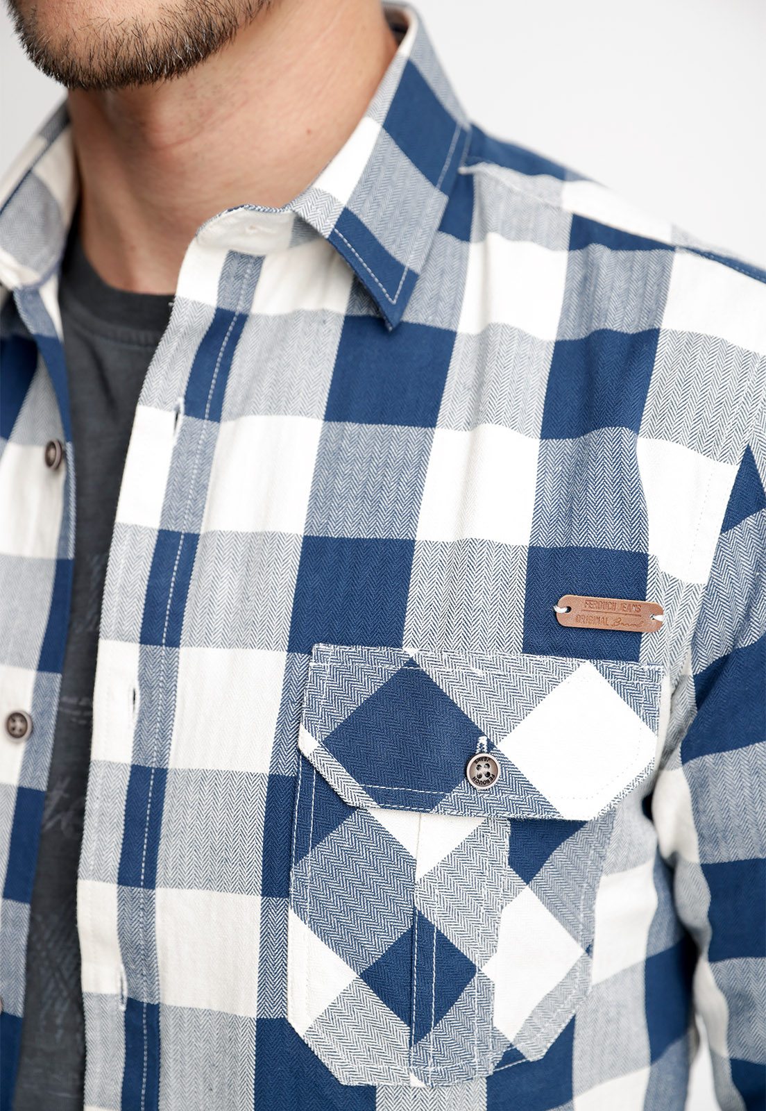 CAMISA CHECKERED INDIANA FJ BLUE - 3
