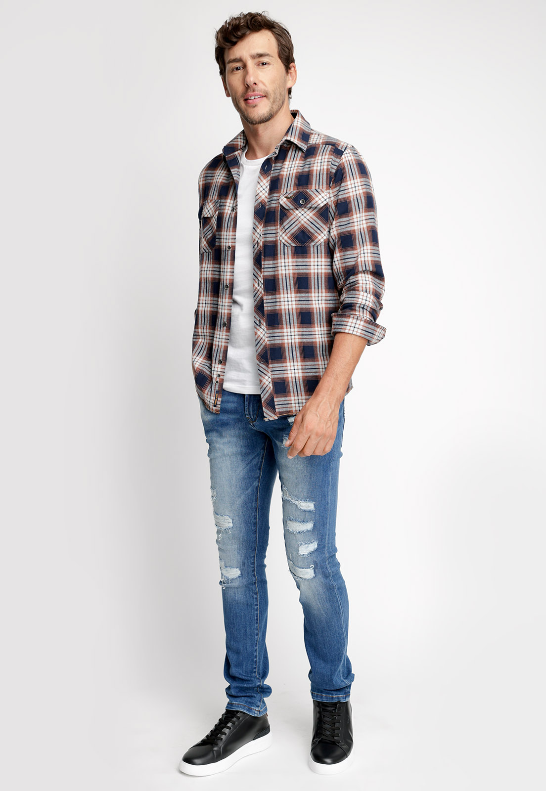 CAMISA CHECKERED ARIZONA FJ CAMEL - 4