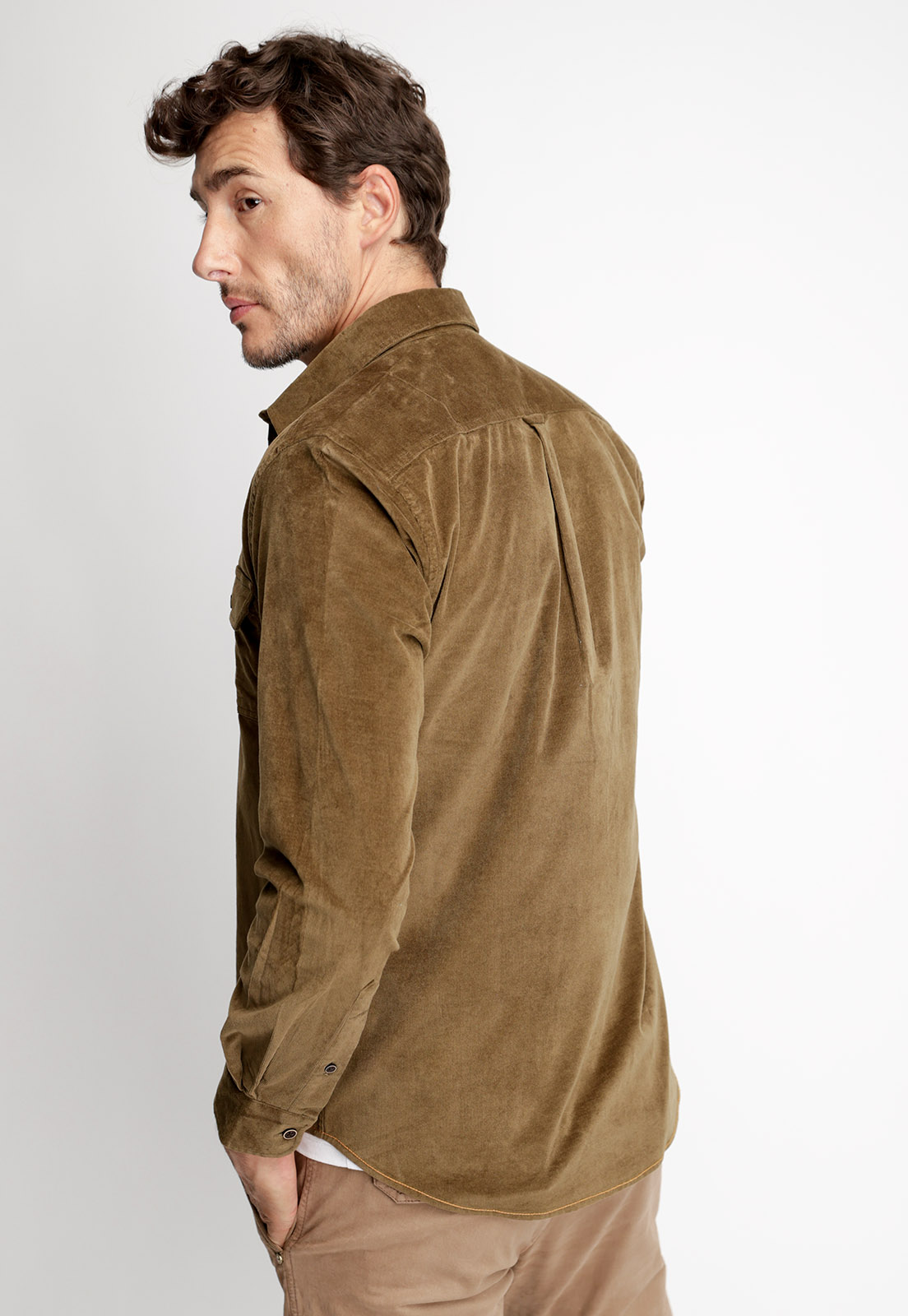 CAMISA OVERSHIRT CORDUROY F MILITARY - 2