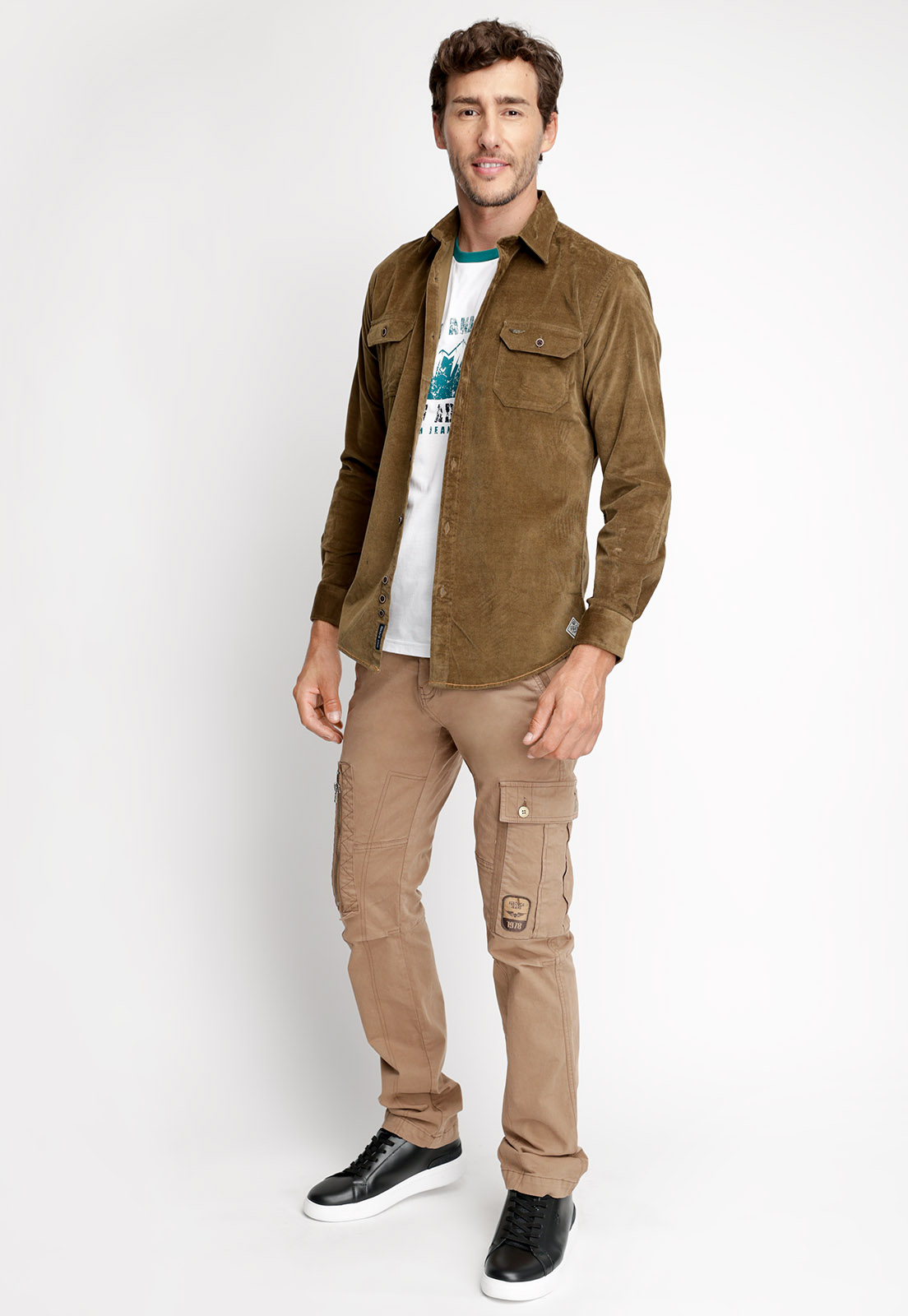 CAMISA OVERSHIRT CORDUROY F MILITARY - 4