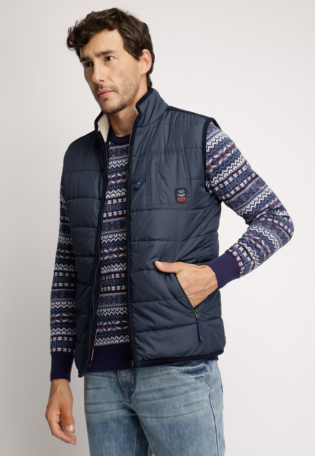 CHAQUETA SIN MANGAS CALIFORNIA FJ NAVY - 1