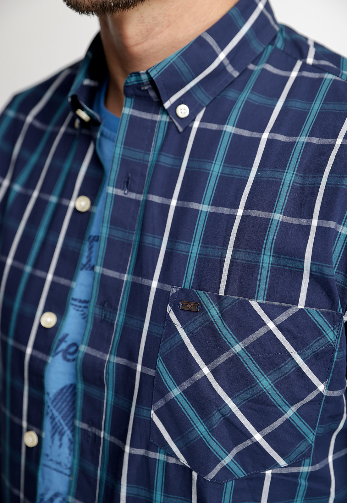 CAMISA CHECKERED CHICAGO RIVER - 3