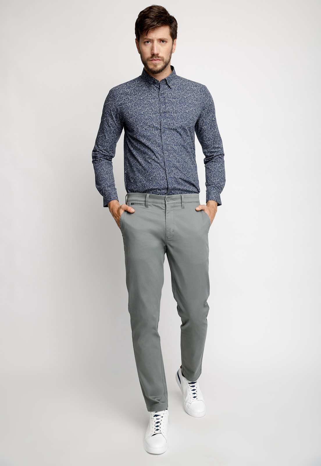 CAMISA ESTAMPADA IRVING F ECRU - 4